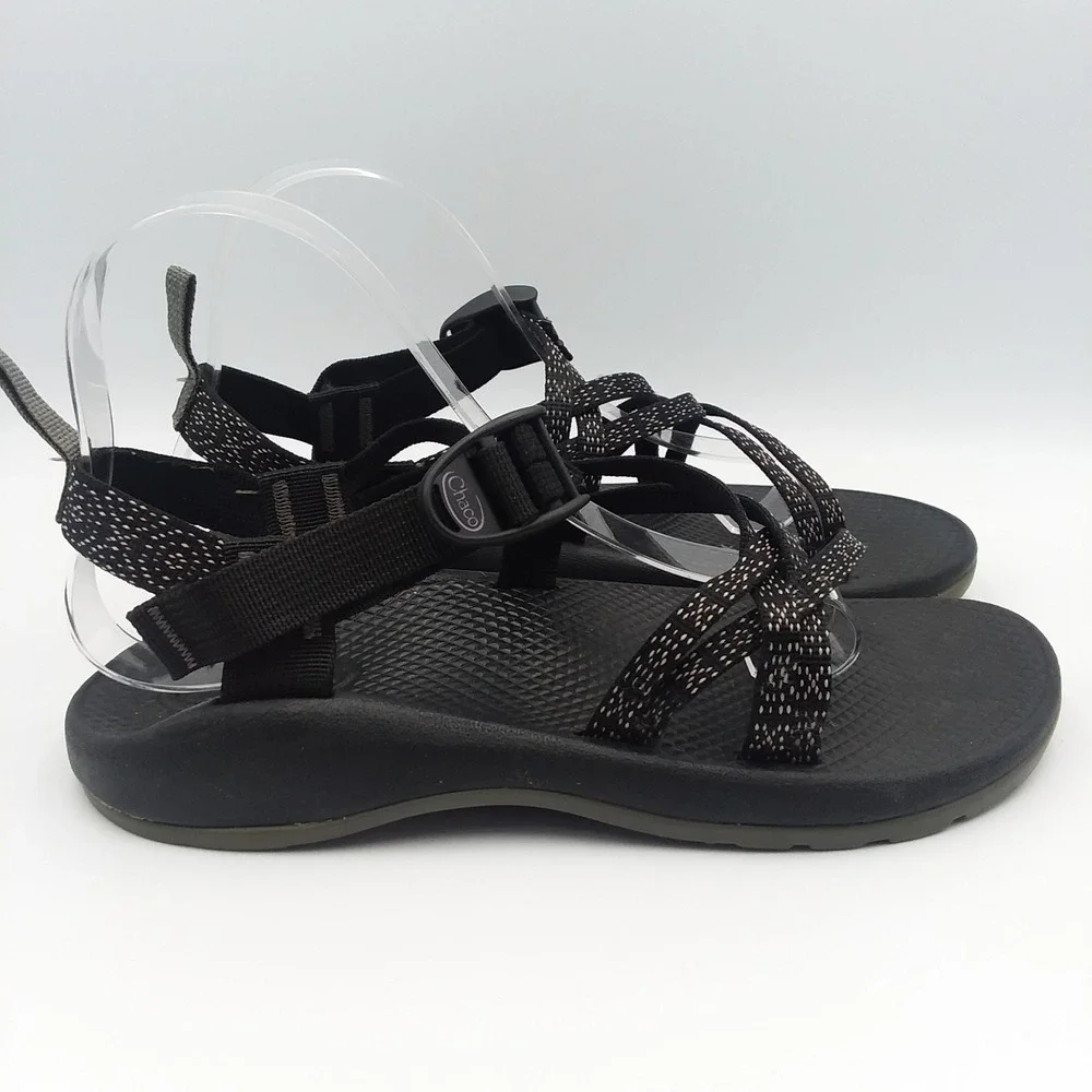 Chaco‎ ZX/1 EcoTread Sandals Kids' 6 Black White Sport Sandal Adjustable Straps